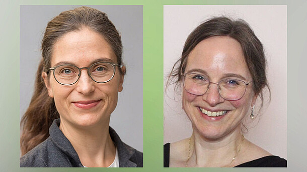 Porträtfotos von Prof. Dr. Julia Stenzel und Dr. Carmen Becker